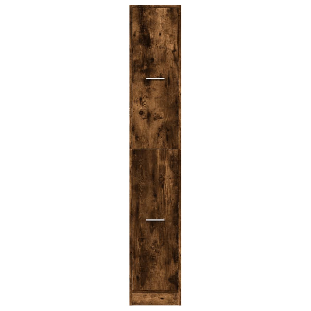 Apotekskap røkt eik 30x41x174,5 cm konstruert tre