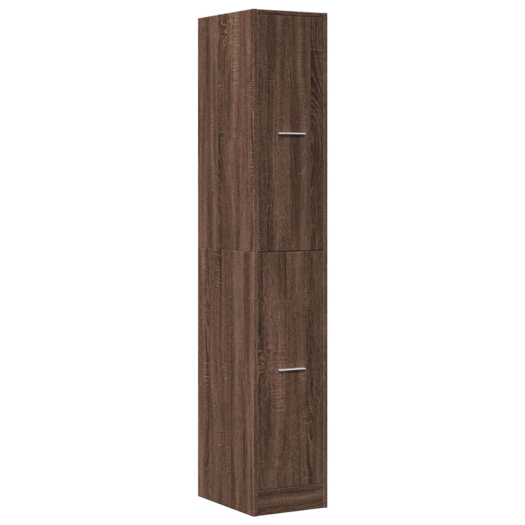 Apotekskap brun eik 30x41x174,5 cm konstruert tre