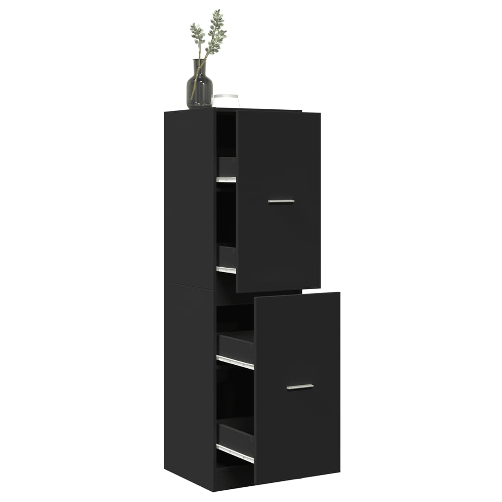 Apotekskap svart 40x41x144,5 cm konstruert tre