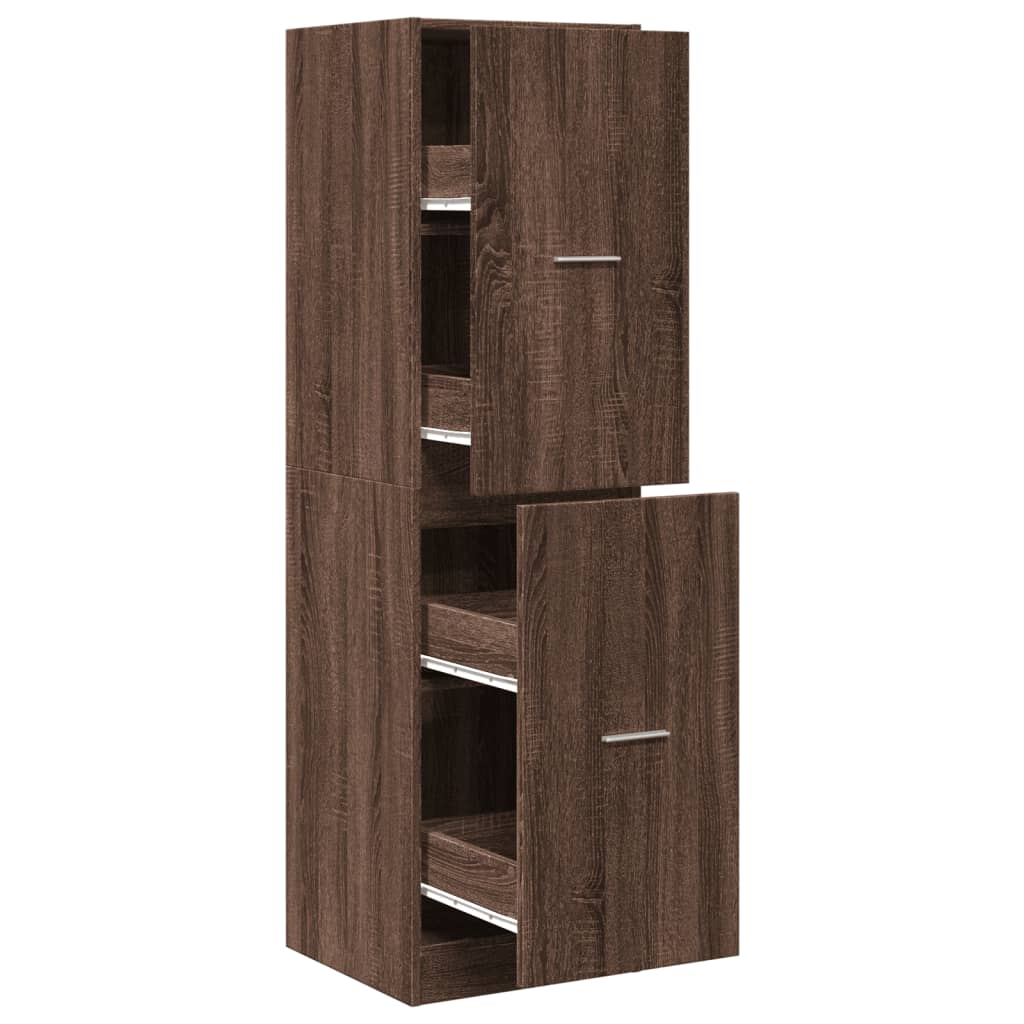 Apotekskap brun eik 40x41x144,5 cm konstruert tre