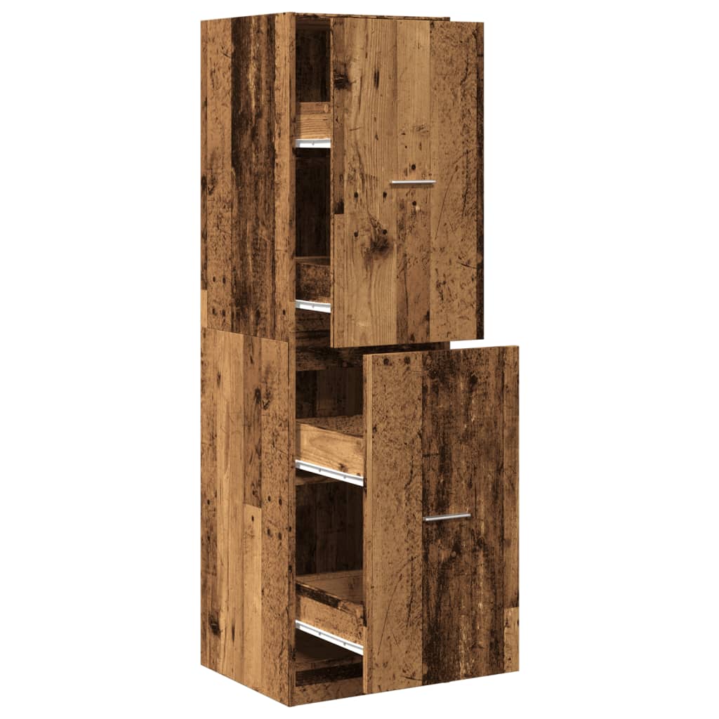Apotekskap gammelt tre 40x41x144,5 cm konstruert tre