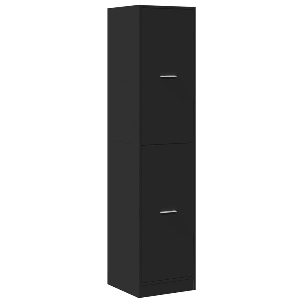 Apotekskap svart 40x41x174,5 cm konstruert tre