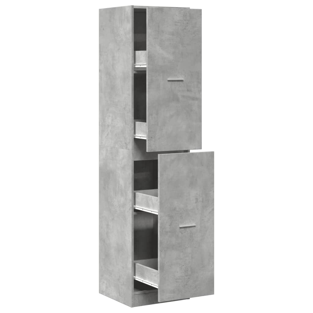 Apotekskap betonggrå 40x41x174,5 cm konstruert tre