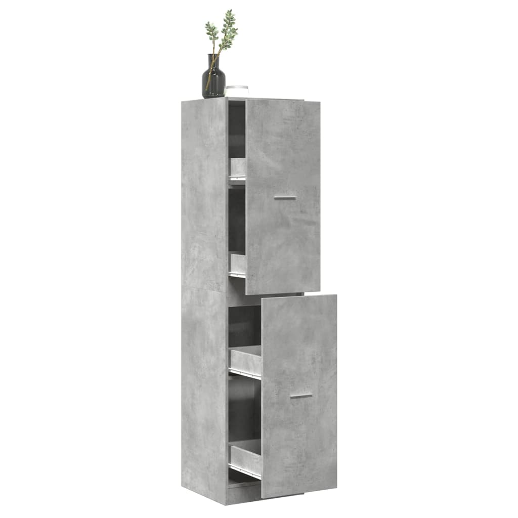 Apotekskap betonggrå 40x41x174,5 cm konstruert tre