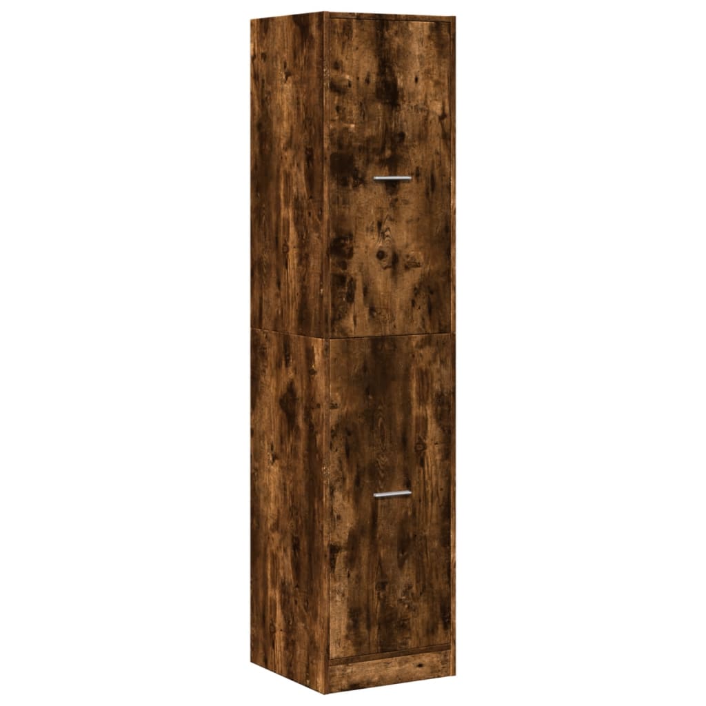 Apotekskap røkt eik 40x41x174,5 cm konstruert tre