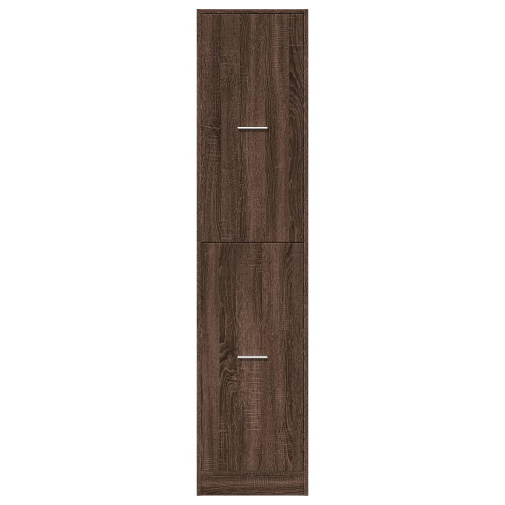 Apotekskap brun eik 40x41x174,5 cm konstruert tre