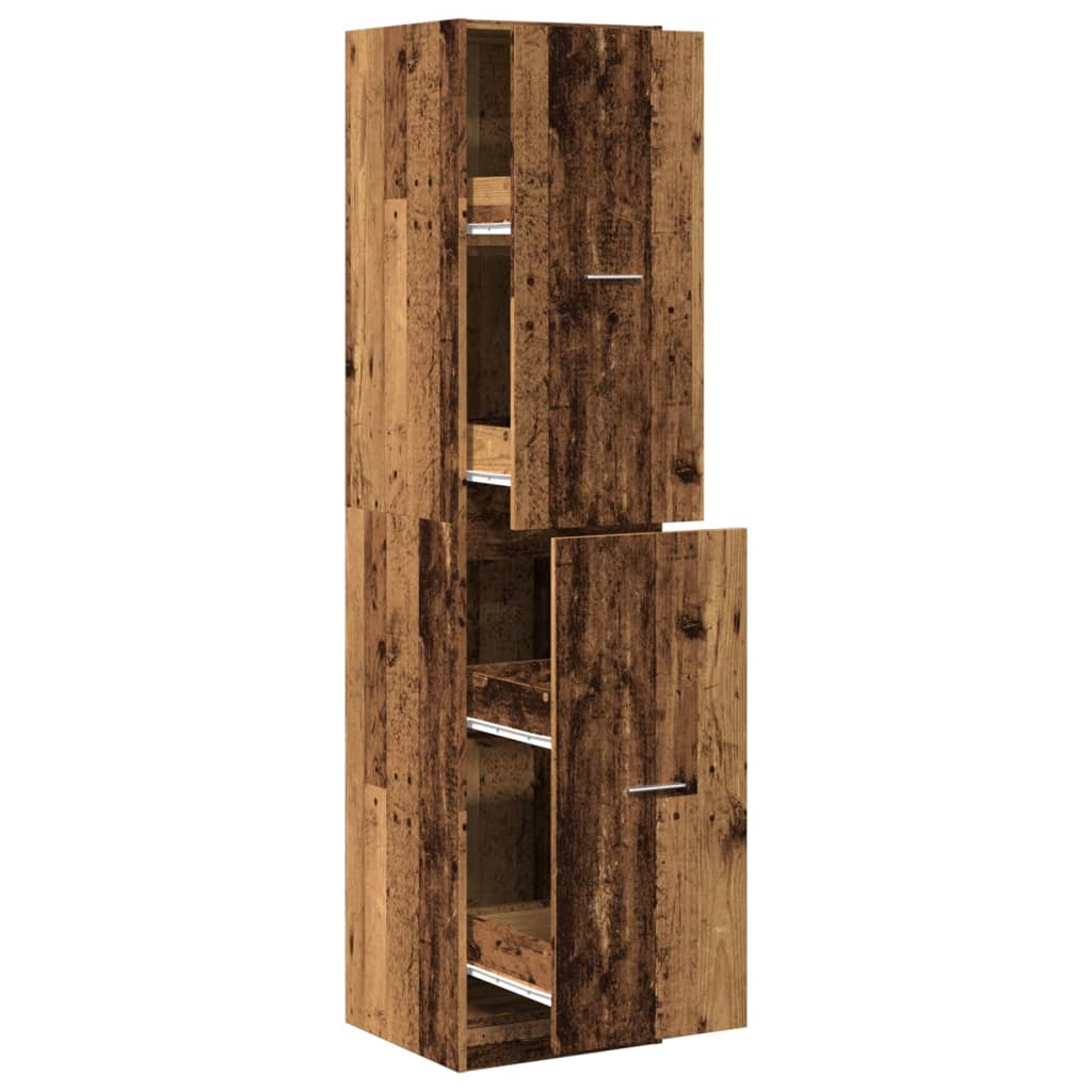 Apotekskap gammelt tre 40x41x174,5 cm konstruert tre