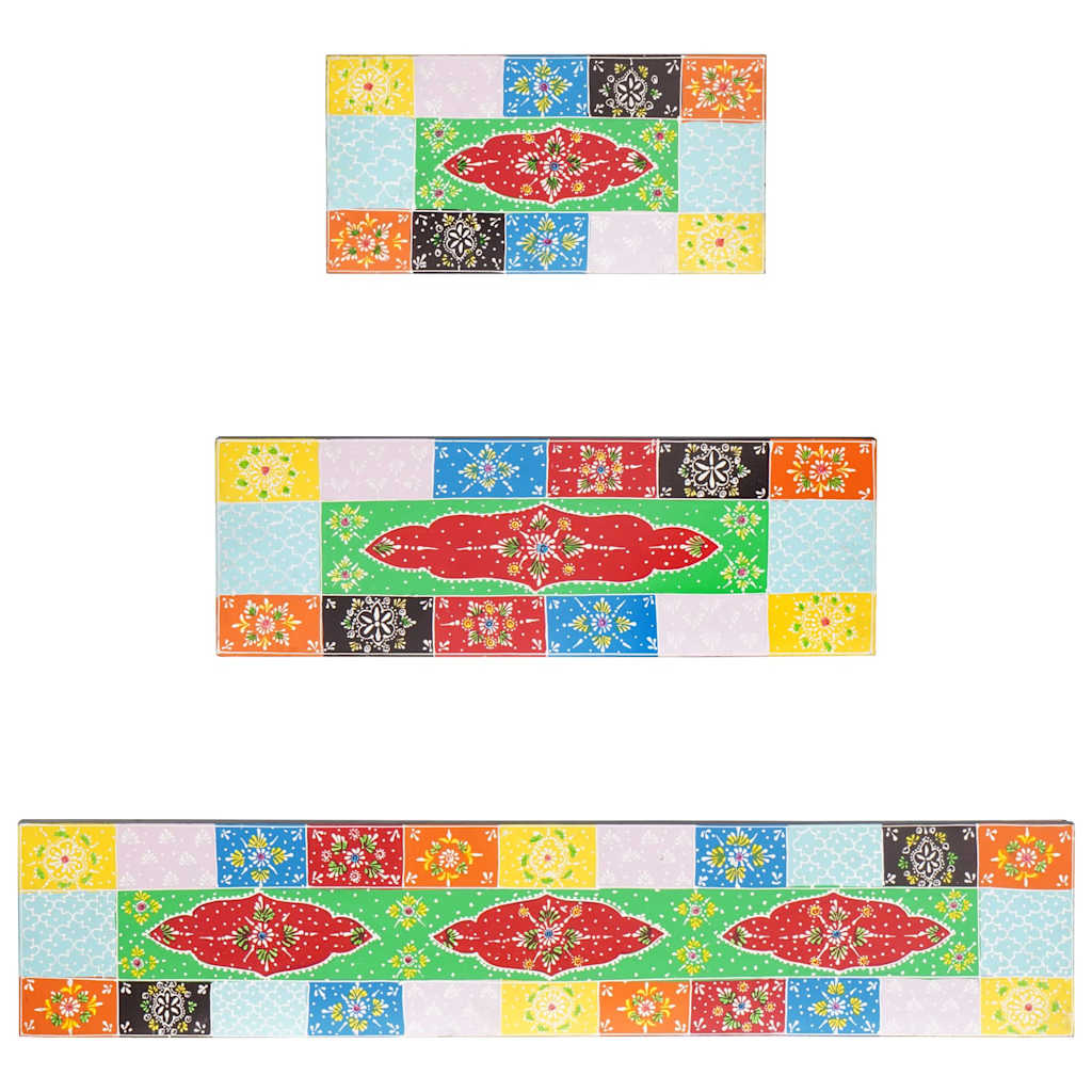 3-delt Vegghylle Sett 100x20x6 cm Solid Tre Mango
