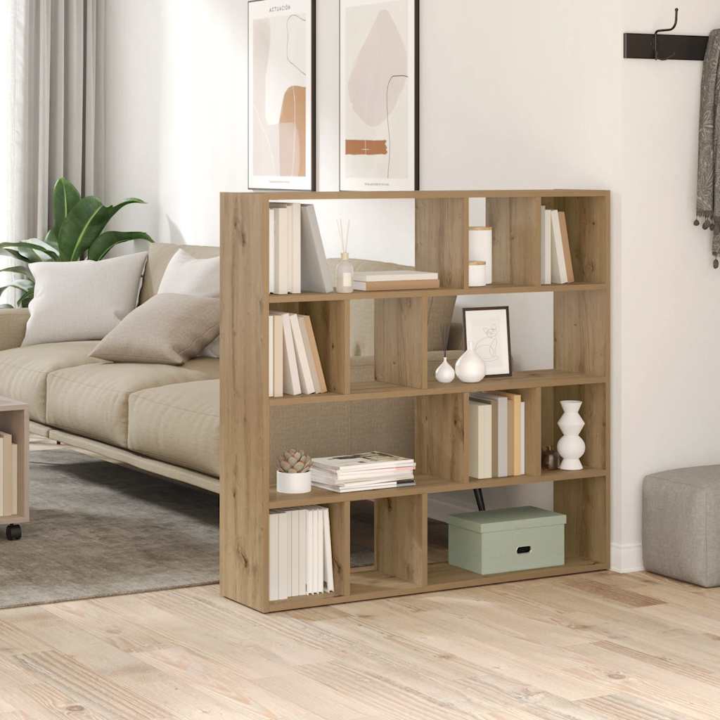 Bokhylle/romdeler artisan eik 105x24x102 cm