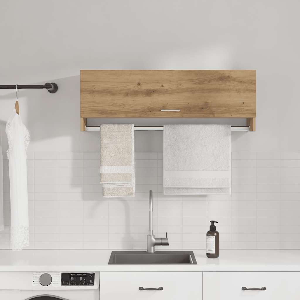 Garderobe artisan eik 100x32,5x35 cm konstruert tre