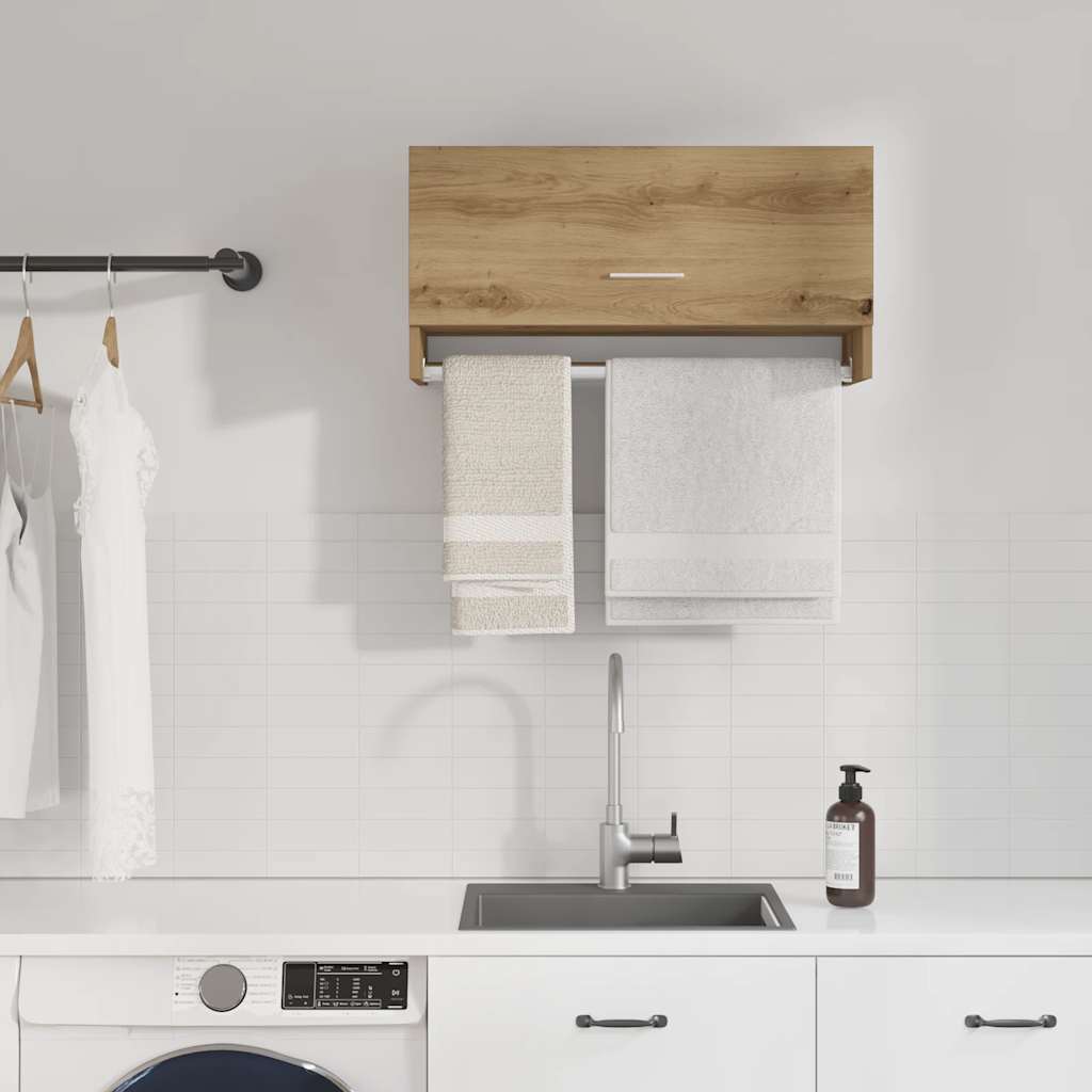 Garderobe artisan eik 70x32,5x35 cm konstruert tre