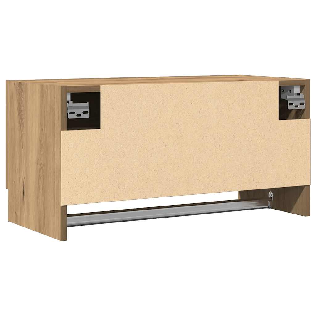 Garderobe artisan eik 70x32,5x35 cm konstruert tre