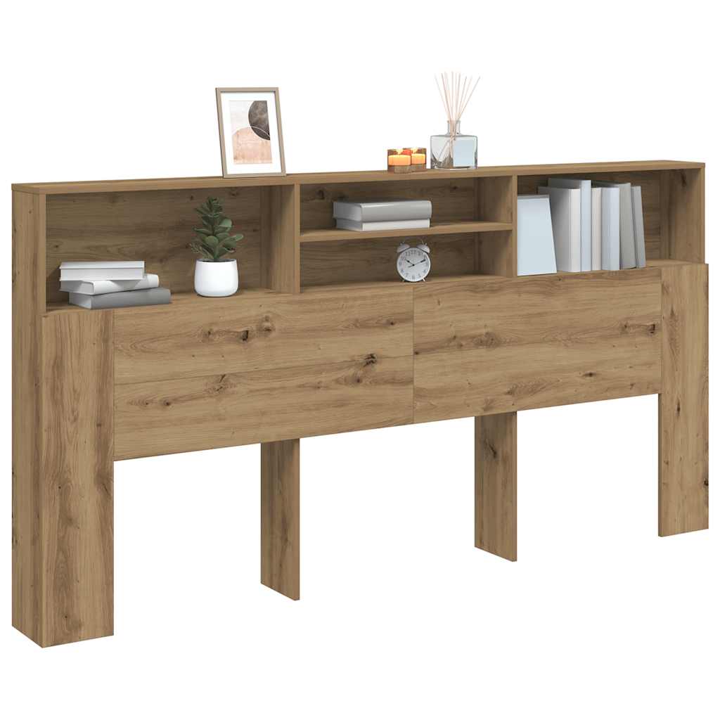 Hodegavl med hyller artisan eik 200x19x103,5 cm konstruert tre