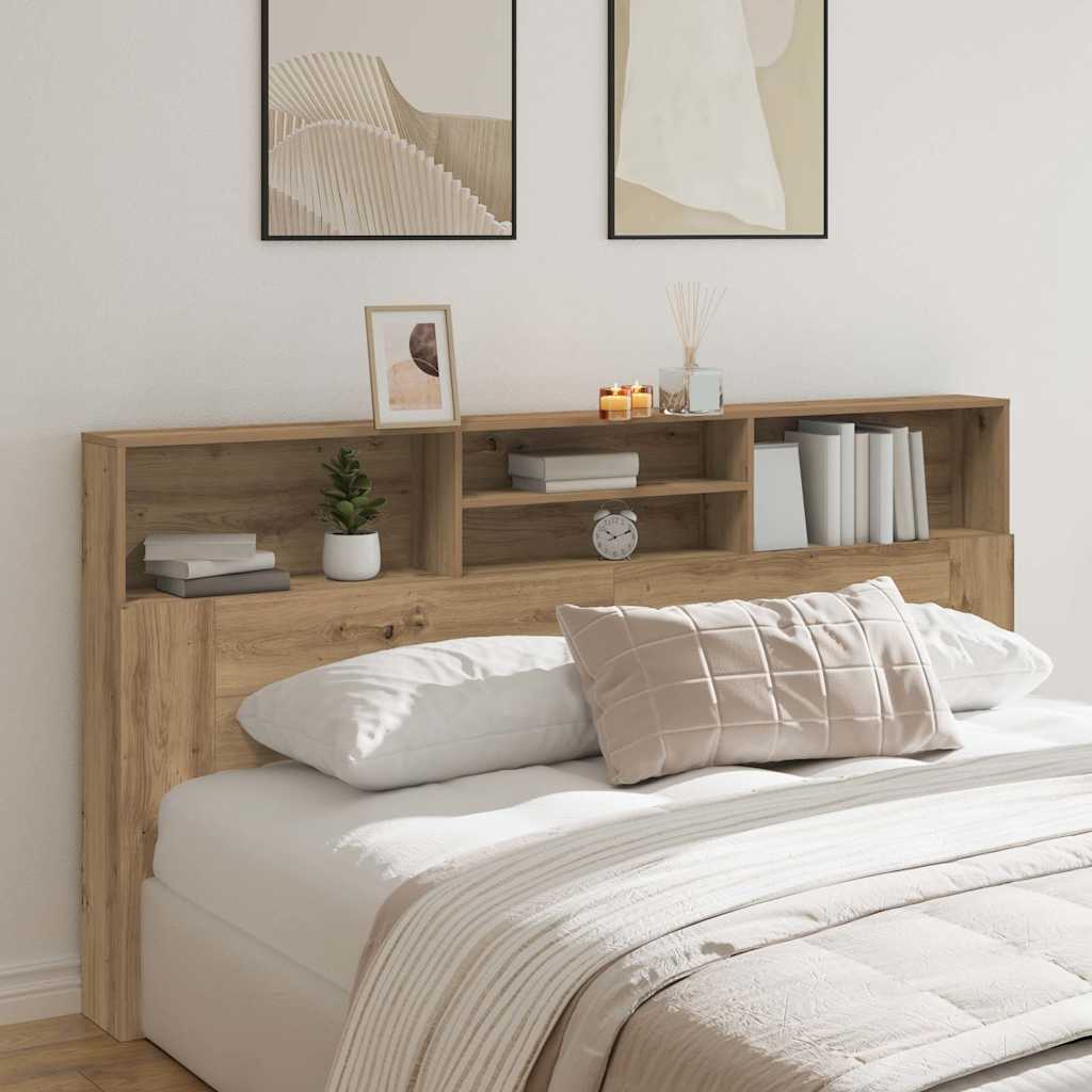 Hodegavl med hyller artisan eik 200x19x103,5 cm konstruert tre