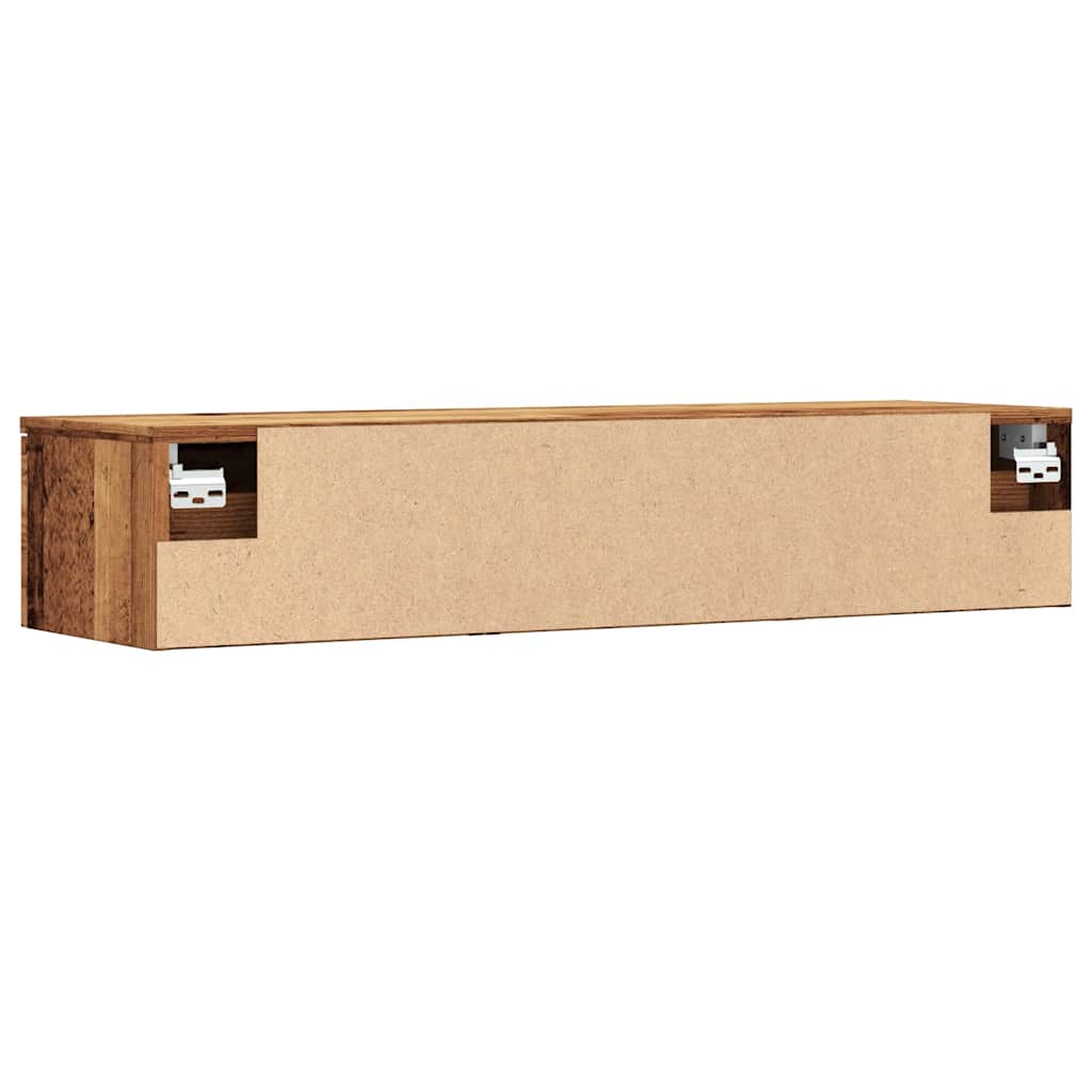 Veggskap gammelt tre 102x30x20 cm konstruert tre