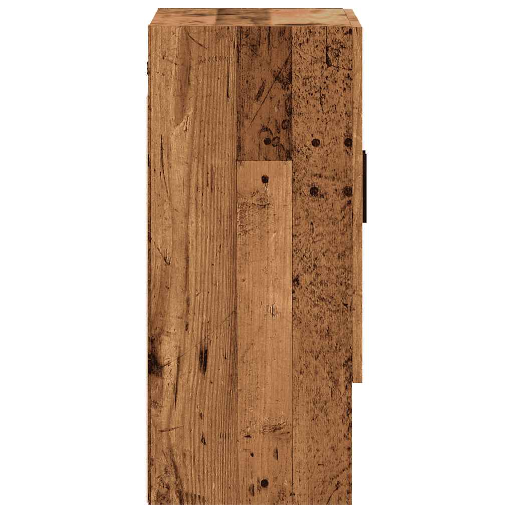 Veggskap gammelt tre 60x31x70 cm konstruert tre