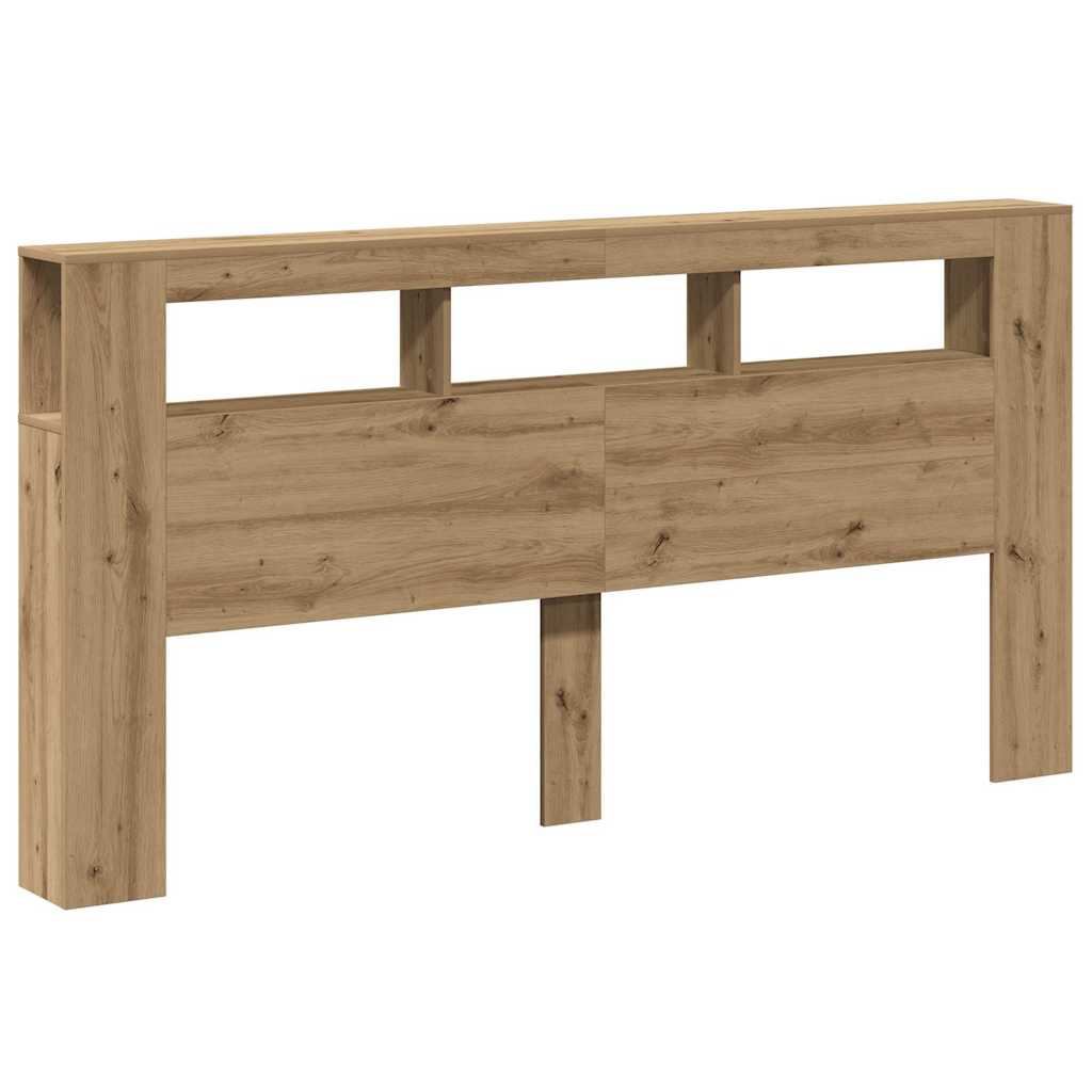 Sengegavl med LED artisan eik 200x18,5x103,5 cm konstruert tre
