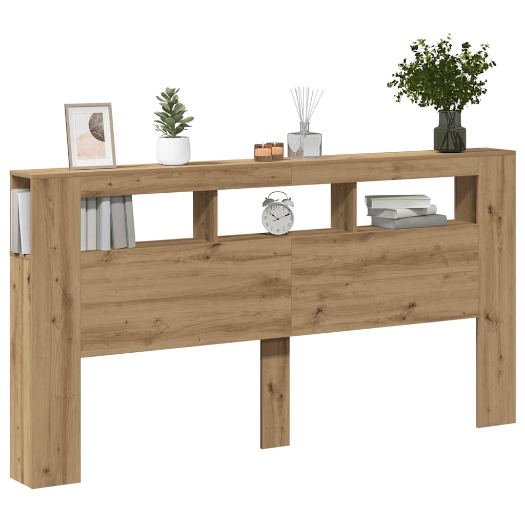 Sengegavl med LED artisan eik 200x18,5x103,5 cm konstruert tre