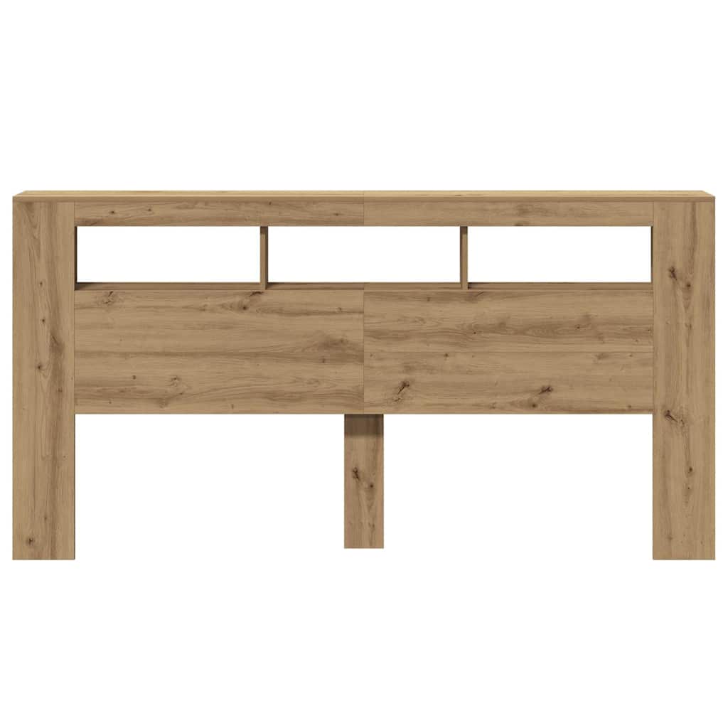 Sengegavl med LED artisan eik 200x18,5x103,5 cm konstruert tre