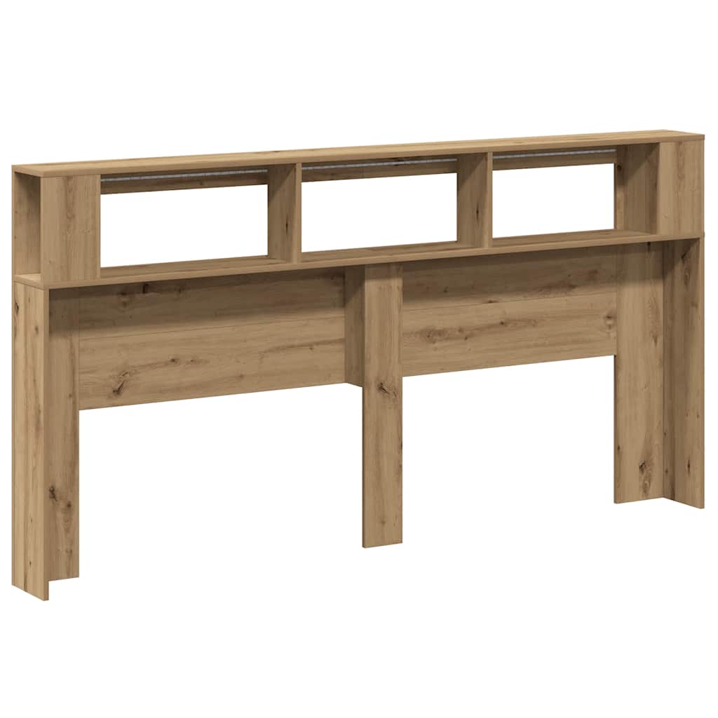 Sengegavl med LED artisan eik 200x18,5x103,5 cm konstruert tre