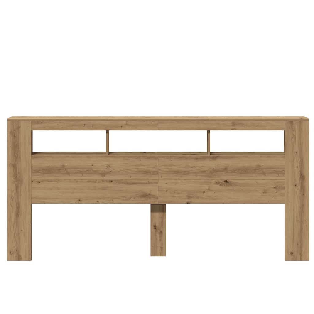 Sengegavl med LED artisan eik 220x18,5x103,5 cm konstruert tre