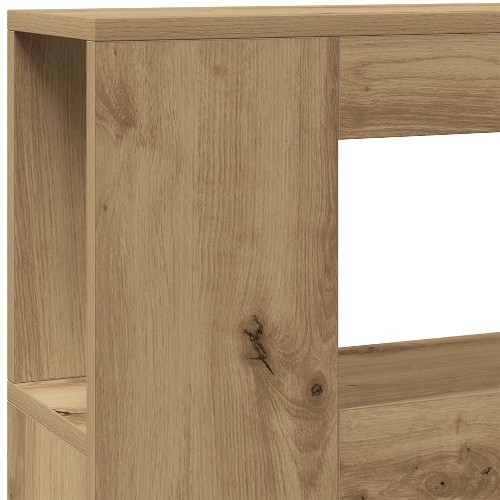 Sengegavl med LED artisan eik 220x18,5x103,5 cm konstruert tre