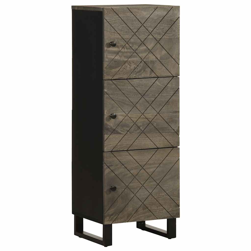 Highboard svart 40x33x110 cm heltre mango