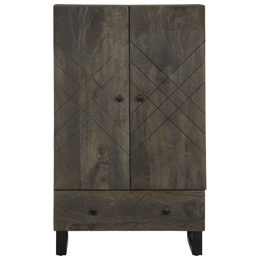 Highboard svart 60x33x100 cm heltre mango