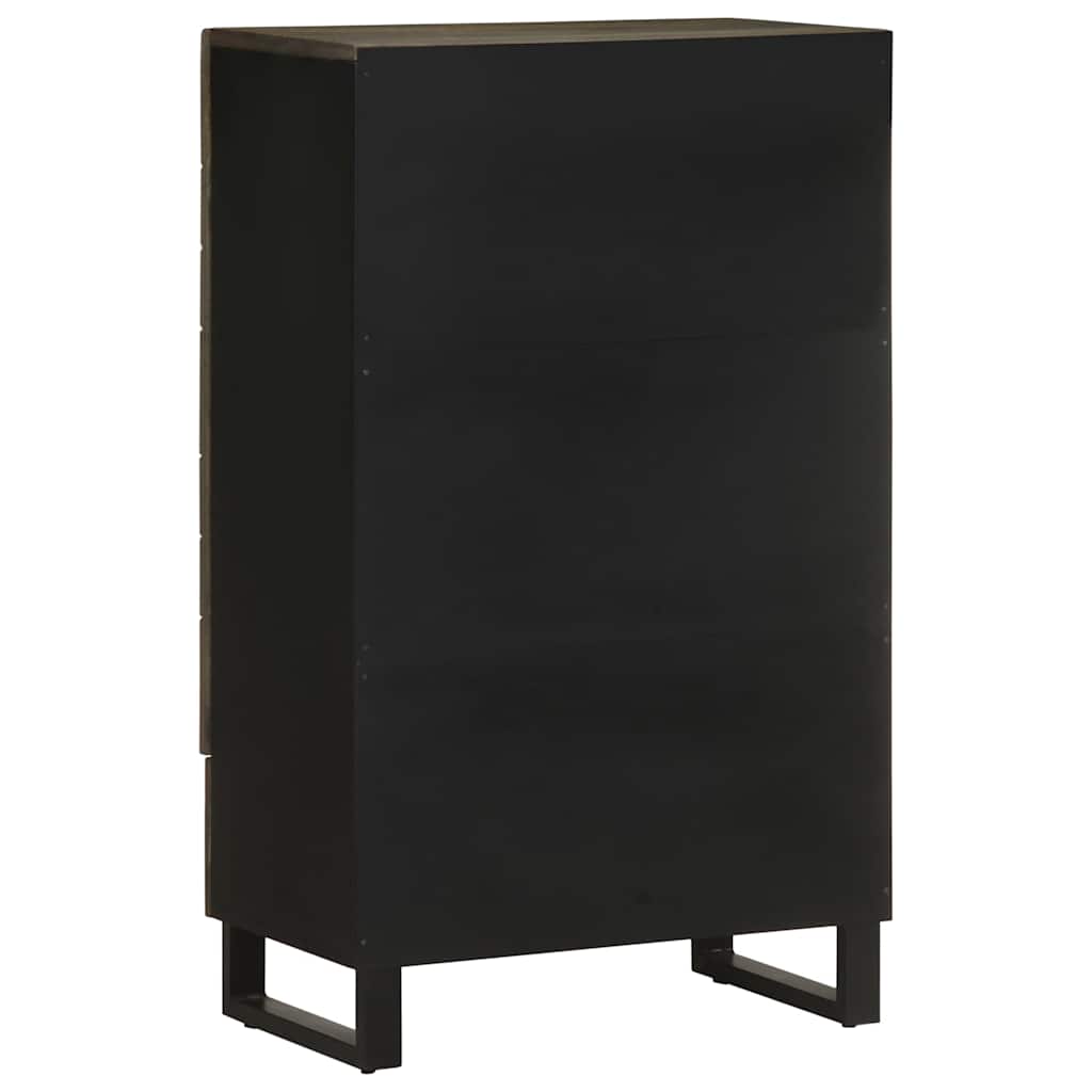 Highboard svart 60x33x100 cm heltre mango