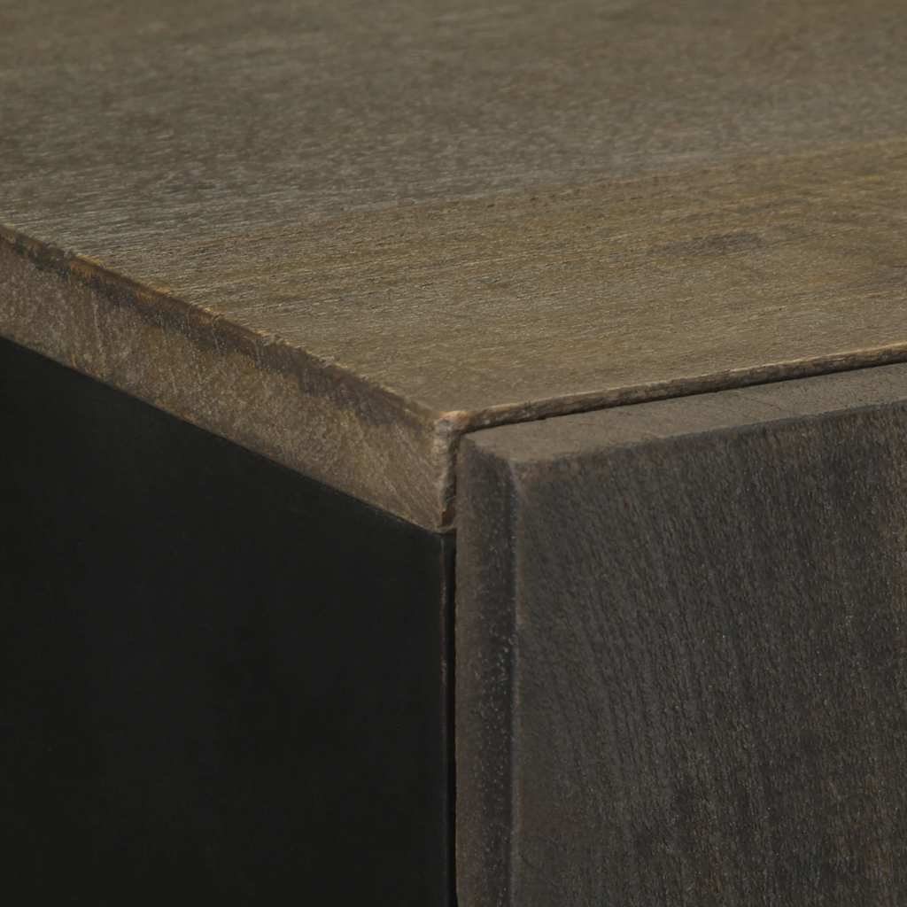 Highboard svart 60x33x100 cm heltre mango