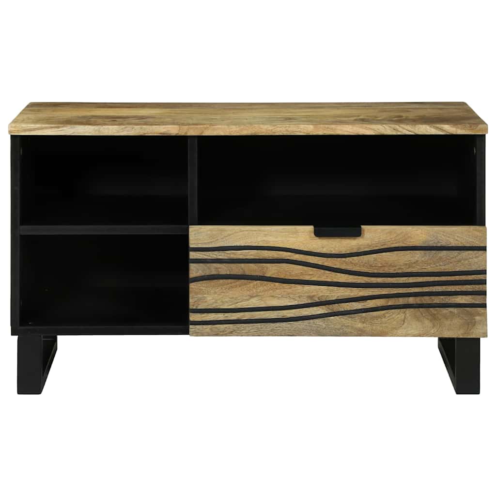 Media lagringsskap Brun 80 x 33.5 x 46 cm heltre mango
