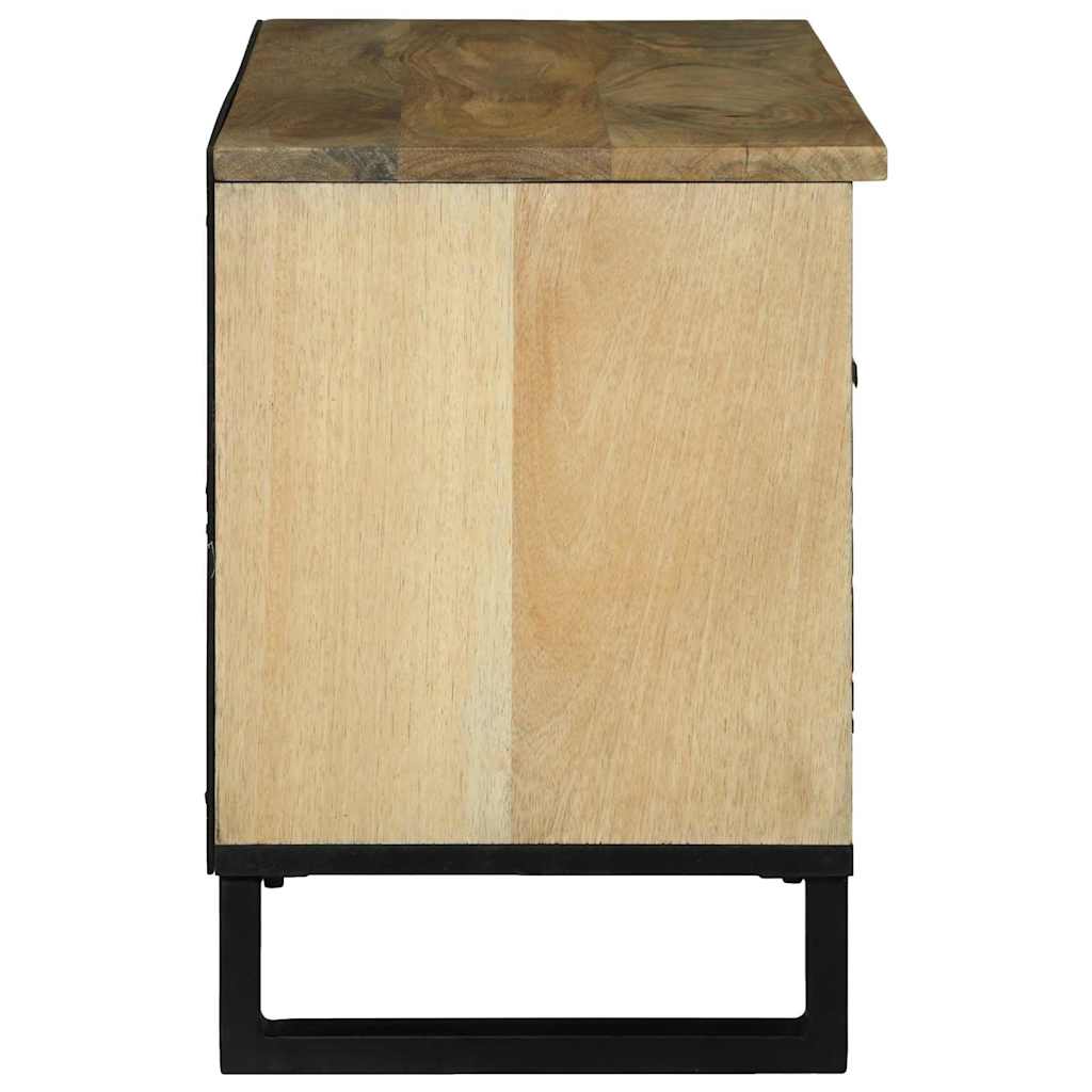 Media lagringsskap Brun 80 x 33.5 x 46 cm heltre mango