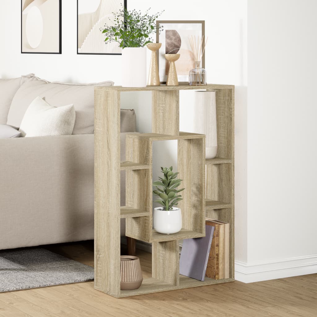 Bokhylle sonoma eik 63x20x90 cm konstruert tre