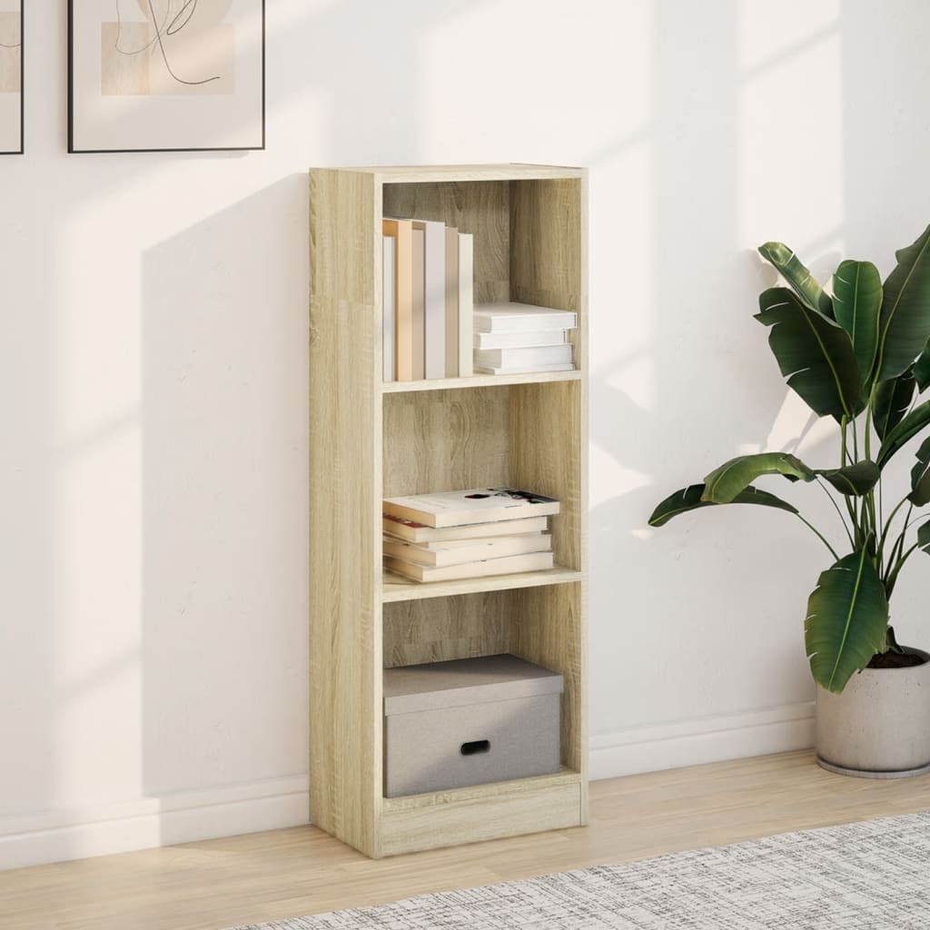 Bokhylle sonoma eik 40x24x109 cm konstruert tre