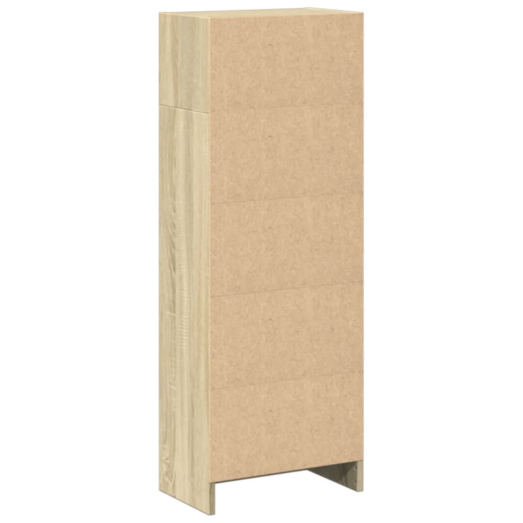 Bokhylle sonoma eik 40x24x109 cm konstruert tre
