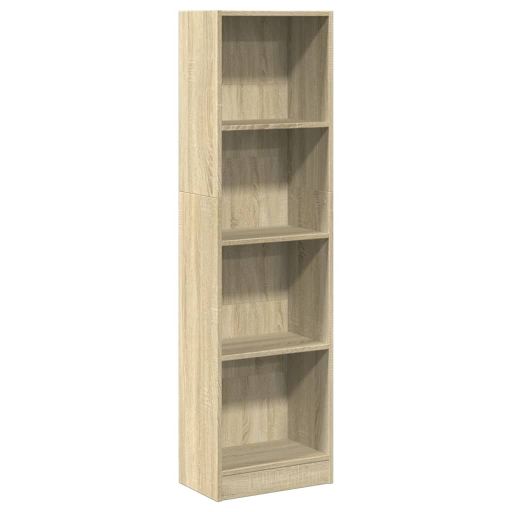 Bokhylle sonoma eik 40x24x143 cm konstruert tre