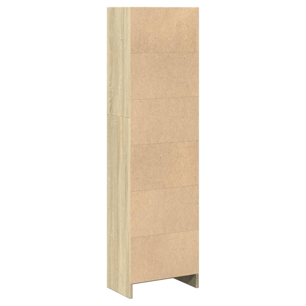 Bokhylle sonoma eik 40x24x143 cm konstruert tre
