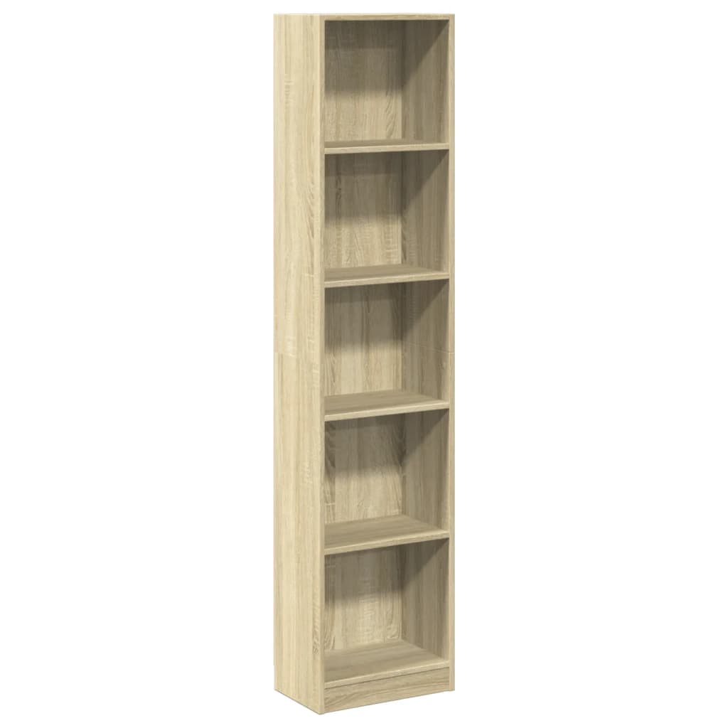 Bokhylle sonoma eik 40x24x176 cm konstruert tre