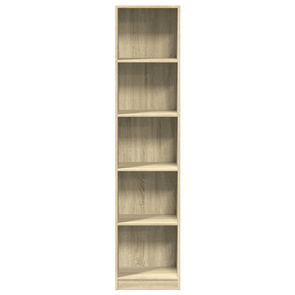 Bokhylle sonoma eik 40x24x176 cm konstruert tre