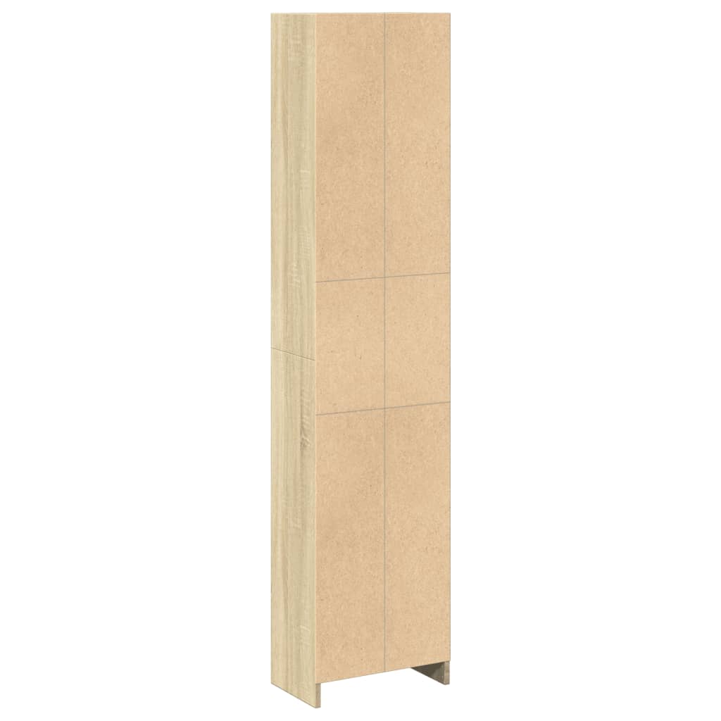 Bokhylle sonoma eik 40x24x176 cm konstruert tre