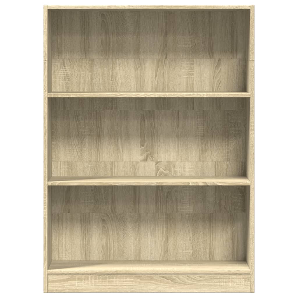 Bokhylle sonoma eik 80x24x109 cm konstruert tre