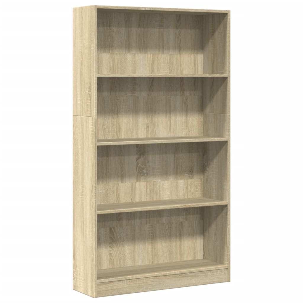 Bokhylle sonoma eik 80x24x143 cm konstruert tre