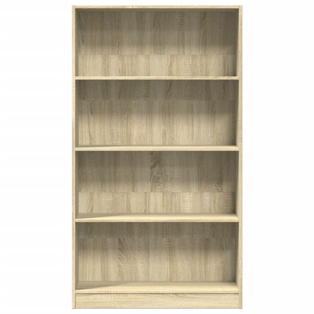 Bokhylle sonoma eik 80x24x143 cm konstruert tre