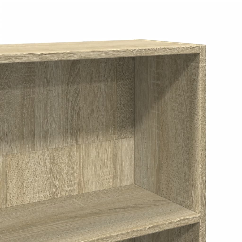 Bokhylle sonoma eik 80x24x143 cm konstruert tre