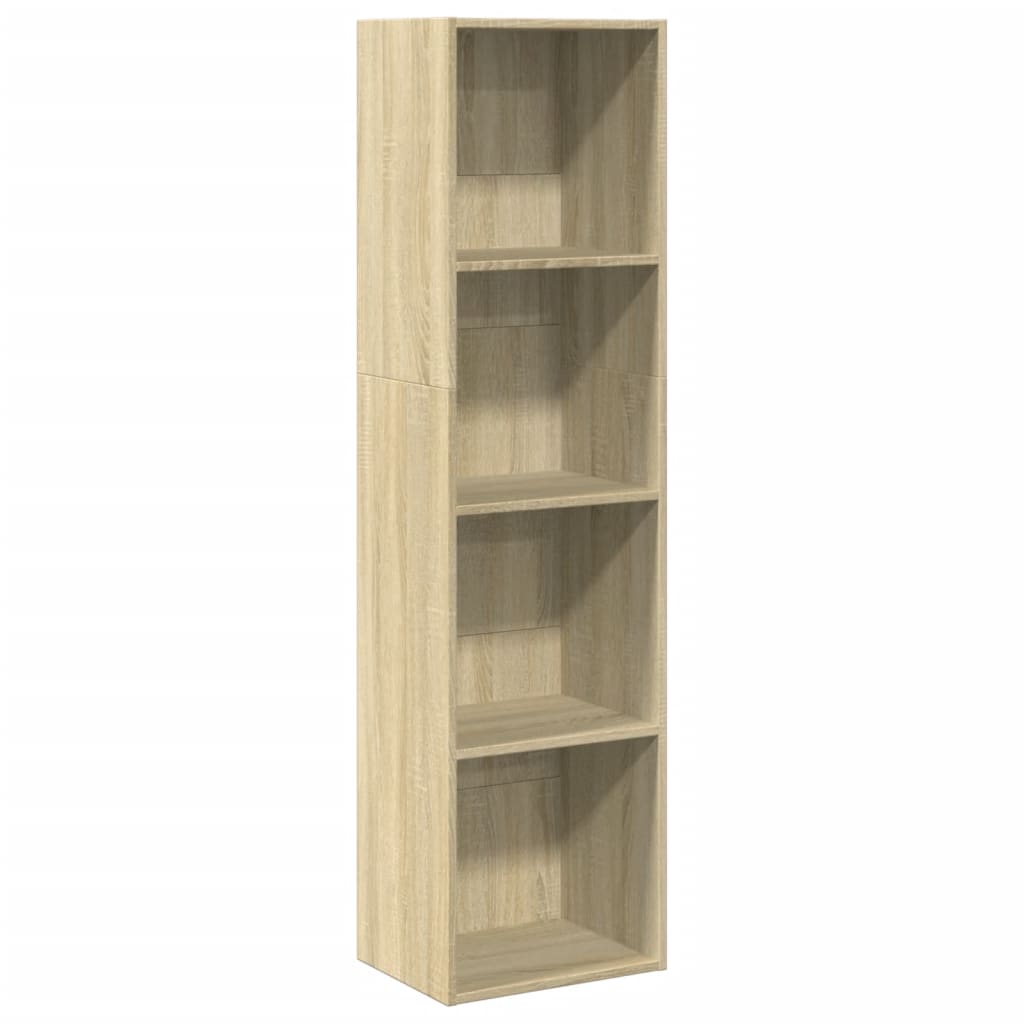 Bokhylle sonoma eik 40x30x152 cm konstruert tre