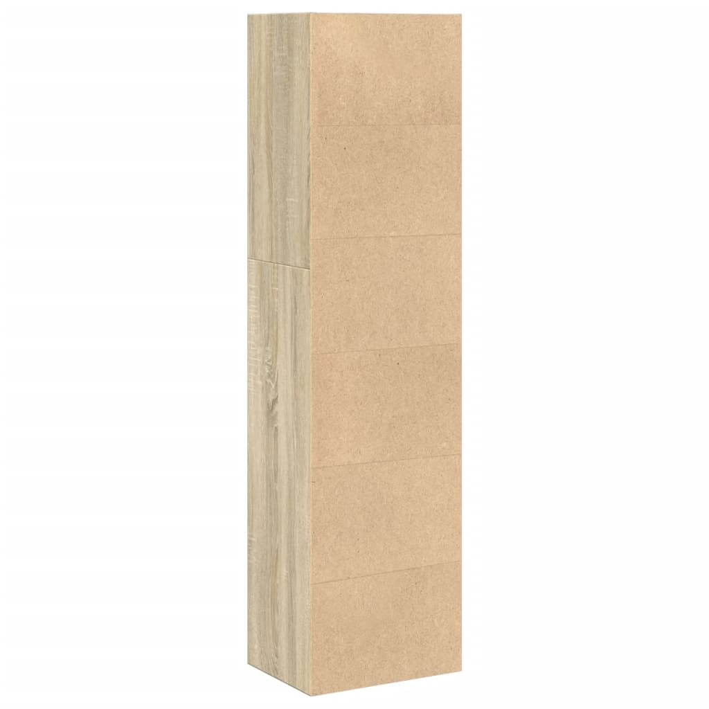 Bokhylle sonoma eik 40x30x152 cm konstruert tre