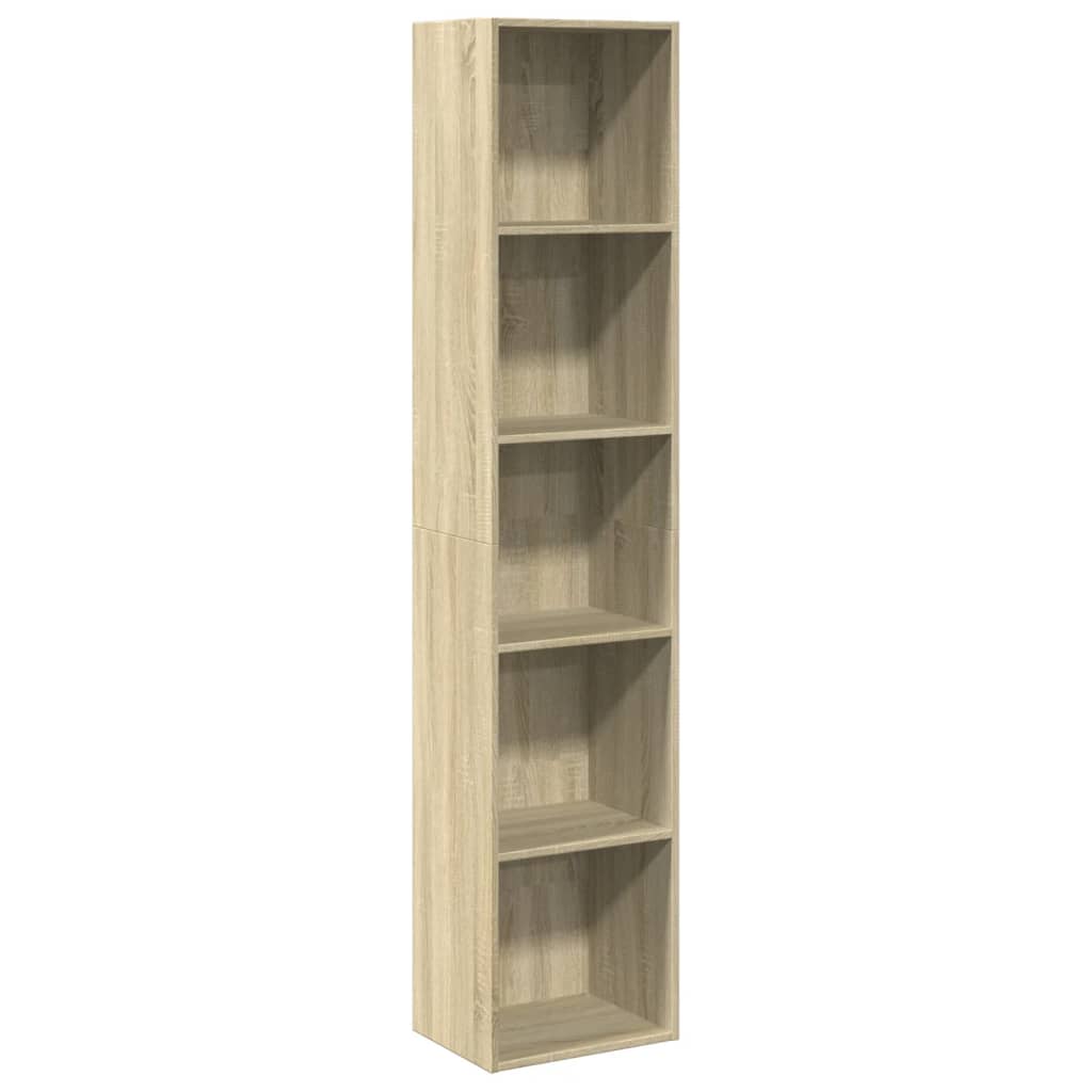 Bokhylle sonoma eik 40x30x189 cm konstruert tre