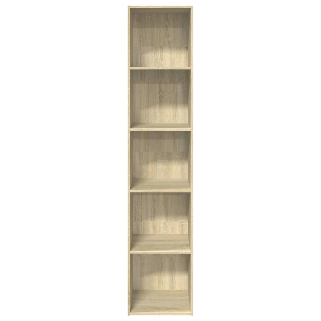Bokhylle sonoma eik 40x30x189 cm konstruert tre