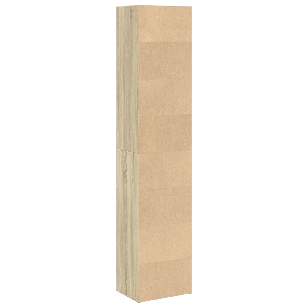 Bokhylle sonoma eik 40x30x189 cm konstruert tre