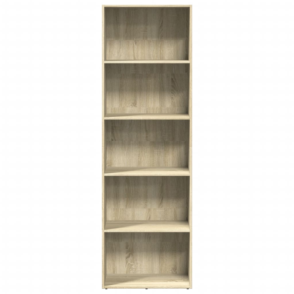 Bokhylle sonoma eik 60x30x189 cm konstruert tre
